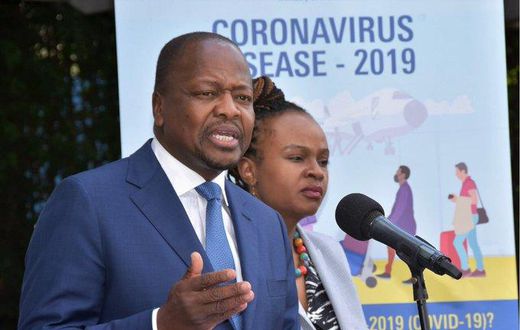 Heath CS Mutahi Kagwe and CAS Mercy Mwangangi