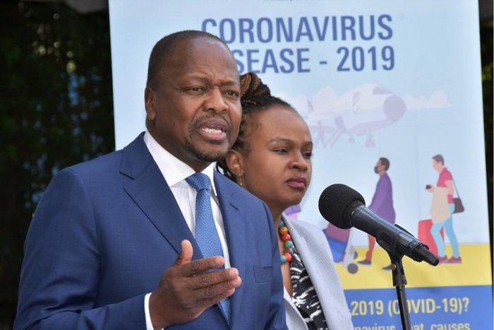 Heath CS Mutahi Kagwe and CAS Mercy Mwangangi