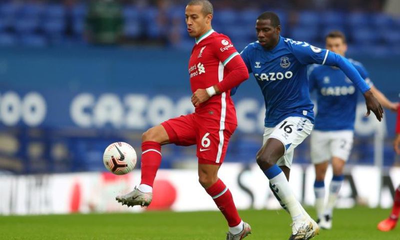 Liverpool will be without Thiago Alcantara (left) for another few weeks due to a knee injury