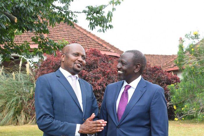 Moses Kuria and Deputy President William Ruto (Twitter)