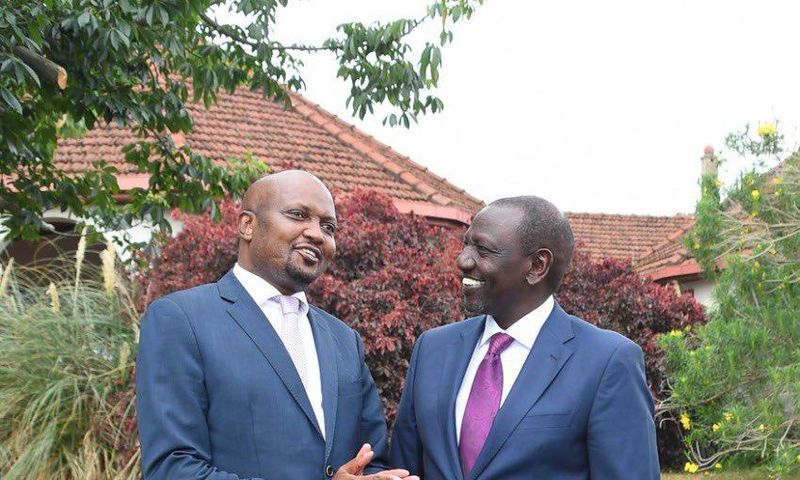 Moses Kuria and Deputy President William Ruto (Twitter)
