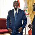 Ivorian President Alassane Ouattara, left, with the then foreign minister Marcel Amon-Tanoh, pictured in October 2018. Amon-Tanoh has declared his bid to succeed Ouattara as head of state