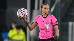 France's Stephanie Frappart became the first woman to referee a men's Champions League game