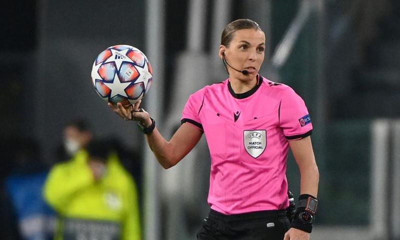 France's Stephanie Frappart became the first woman to referee a men's Champions League game