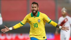 Neymar scored a hat-trick for Brazil against Peru in World Cup qualifying