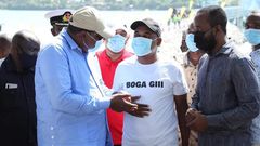 President Uhuru Kenyatta meets ODM candidate for Msambweni by-election Omar Boga