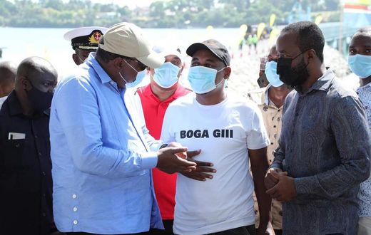 President Uhuru Kenyatta meets ODM candidate for Msambweni by-election Omar Boga