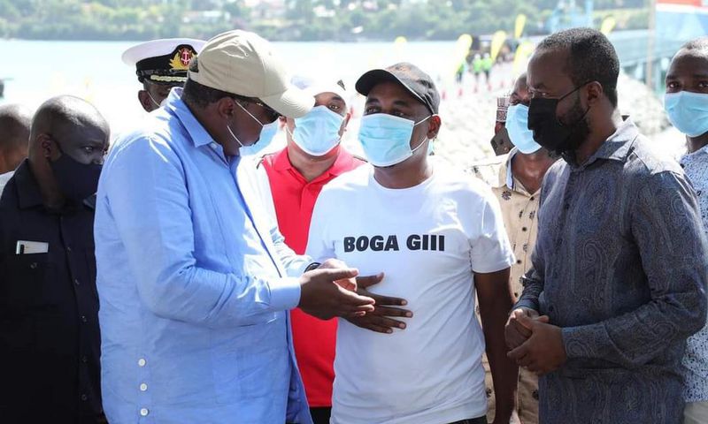 President Uhuru Kenyatta meets ODM candidate for Msambweni by-election Omar Boga