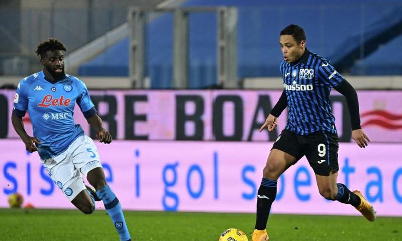 Atalanta's Colombian forward Luis Muriel (R) has scored 14 goals in all competitions this season.