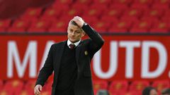 Embarrassed: Manchester United manager Ole Gunnar Solskjaer saw his side beaten 6-1 at home by Tottenham Hotspur