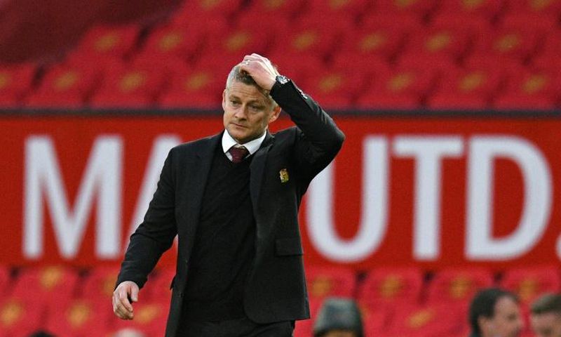Embarrassed: Manchester United manager Ole Gunnar Solskjaer saw his side beaten 6-1 at home by Tottenham Hotspur