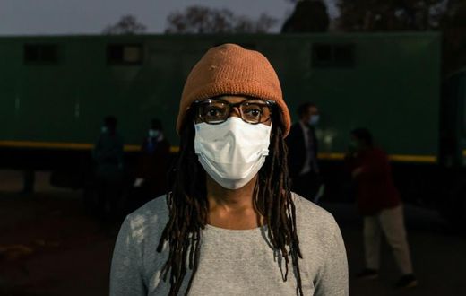 Award-winning Zimbabwean writer Tsitsi Dangarembga pictured after being released on bail in Harare
