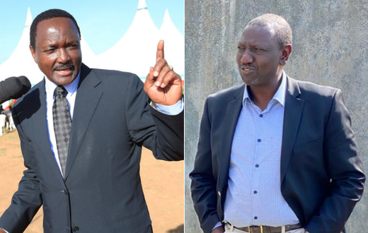 Wiper Party Leader Kalonzo Musyoka and Deputy President William Ruto