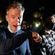 Portland Mayor Ted Wheeler reacts after being tear gassed by federal officers while attending a protest against police brutality and racial injustice on July 22, 2020 in Portland, Oregon
