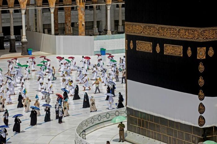 Saudi authorities are organising the first ever socially distanced hajj pilgrimage
