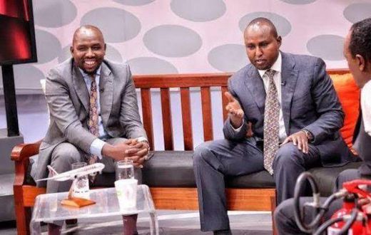Kipchumba Murkomen and Junet Mohamed during an interview hosted by Jeff Koinange