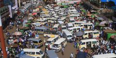 File image of a matatu terminus in Nairobi