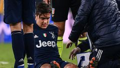 Juventus' Argentine forward Paulo Dybala hurt his left knee against Sassuolo.