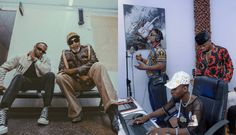 Photos of Koffi Olomide and Diamond Platnumz in Studio