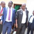 File image of Daving Murathe with Raila Odinga and Oburu Odinga