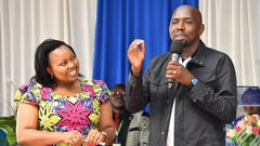 Elgeyo Marakwet Senator Kipchumba Murkomen and Senator Millicent Omanga
