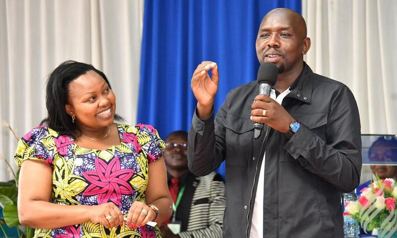 Elgeyo Marakwet Senator Kipchumba Murkomen and Senator Millicent Omanga