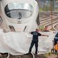 The suspect is accused of pushing the eight-year-old boy and his mother onto the tracks in an apparently random attack at Frankfurt's main station last year