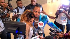 Zari Hassan with Diamond Platnumz and their Kids