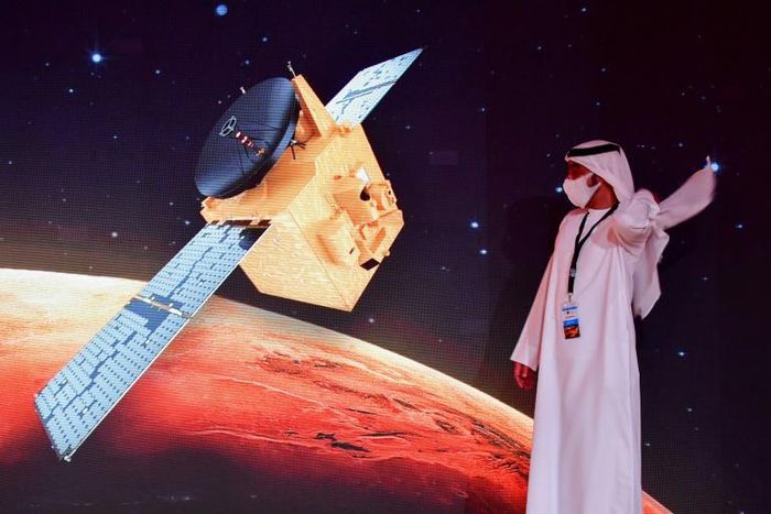 The unmanned Emirati probe, known as "Al-Amal" in Arabic, is one of three spacecraft racing to Mars, including Tianwen-1 from China and Mars 2020 from the United States