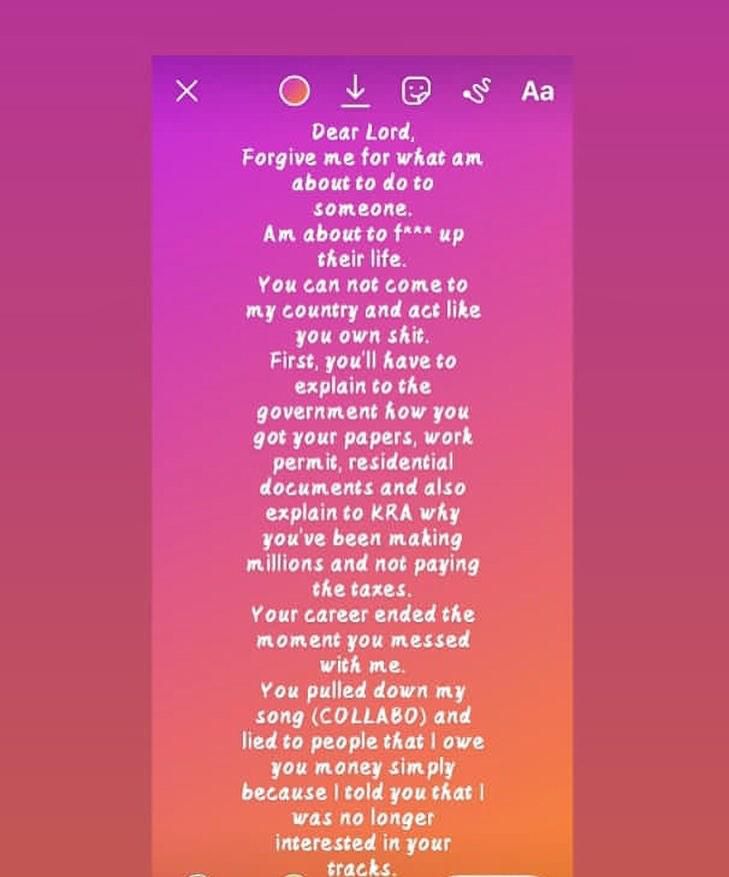 Willy Paul speaks after producer iLogos had his song deleted from YouTube over debt