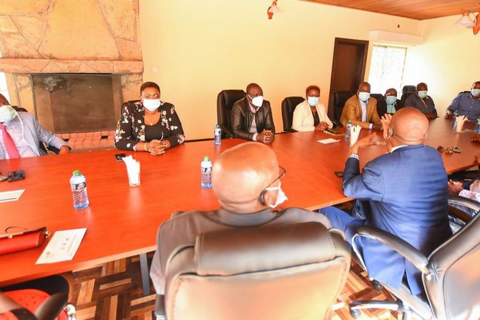 File image of DP Ruto meeting his allies at Jubilee Asili Centre