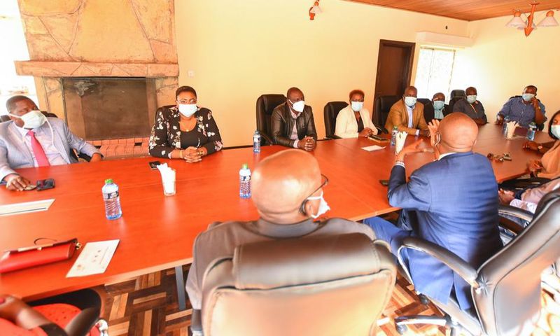 File image of DP Ruto meeting his allies at Jubilee Asili Centre