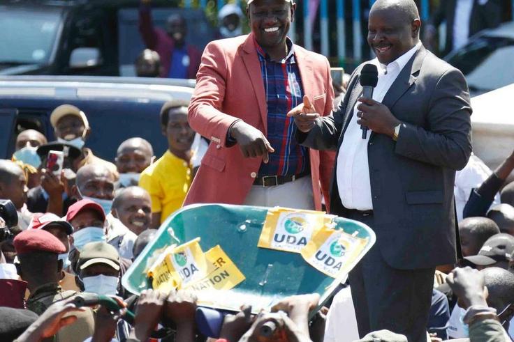 Deputy President William Ruto with former Bomet Governor Isaac Rutto