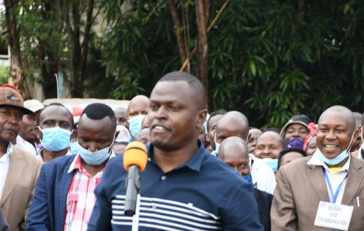Kiharu MP Ndindi Nyoro during funeral at Kangema where he was heckled
