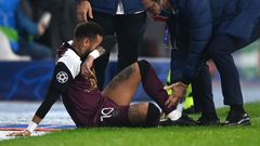 Neymar was forced off during the first half of PSG's 2-0 Champions League win in Turkey in midweek