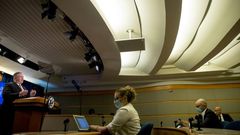 Secretary of State Mike Pompeo threatens harsher measures against the Nord Stream 2 pipeline during a news conference at the State Department