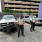 Mexican National Guard officers on watch outside the Pedregal de Angeles hospital in Mexico City where former PEMEX boss Emilio Lozoya is receiving treatment for anaemia