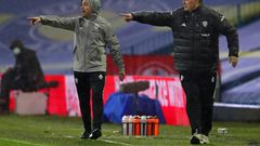 Leeds boss Marcelo Bielsa (right) says his side must retain their attacking threat