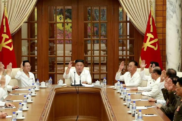 Kim presided over a meeting Tuesday of a top committee of the ruling Workers' Party, the official KCNA news agency reported