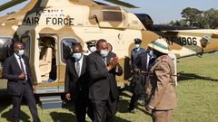 Uhuru arrives at Gusii Stadium for Simeon Nyachae's funeral