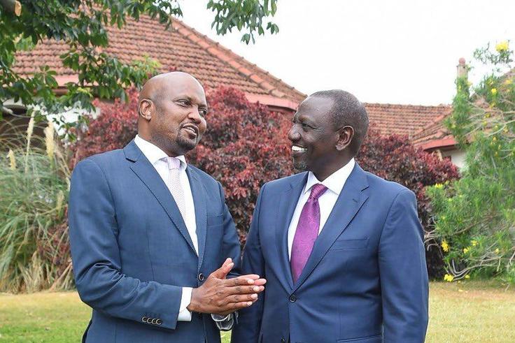 Moses Kuria and Deputy President William Ruto (Twitter)