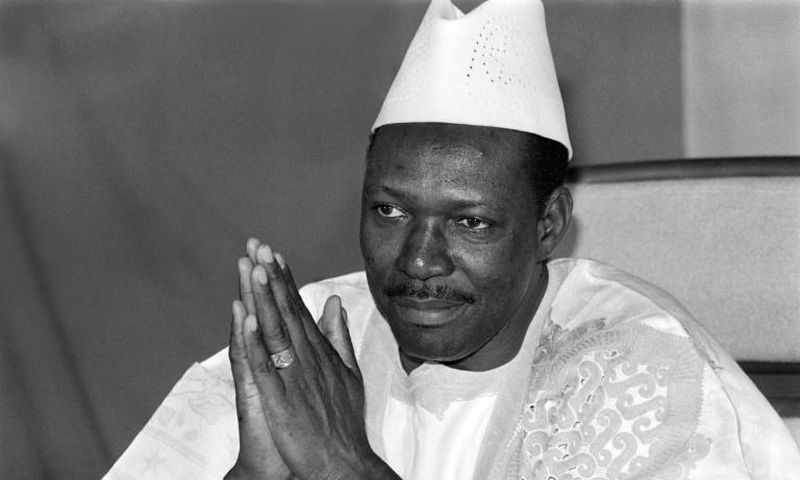 Traore, pictured as he was about to deliver a New Year's address on December 31, 1985