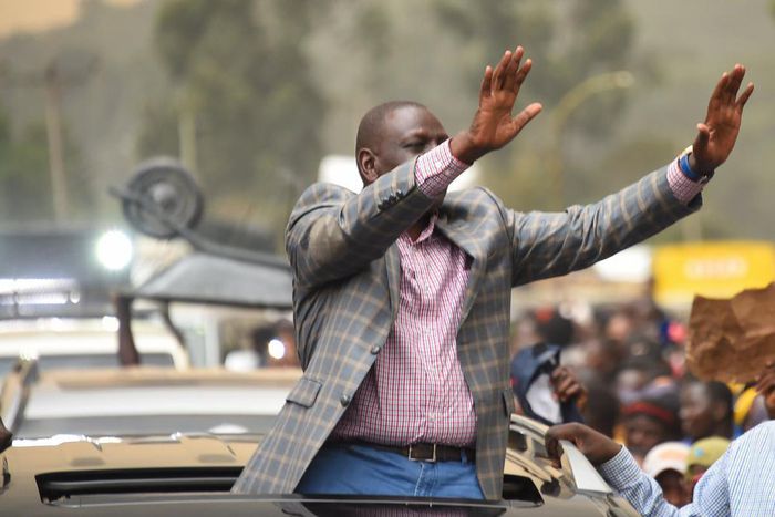 Deputy President William Ruto during a rally in Uasin Gishu County