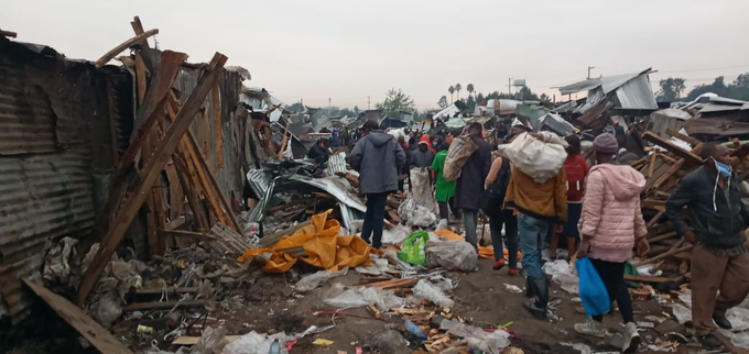 Demolitions at Gikomba market in Nairobi