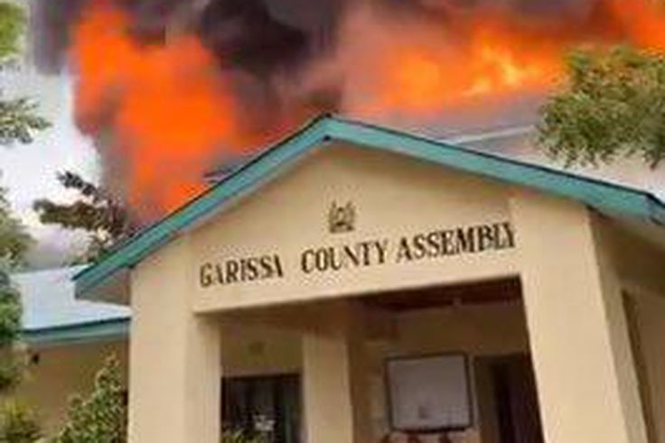 Fire breaks out at Garissa County Assembly (Video)