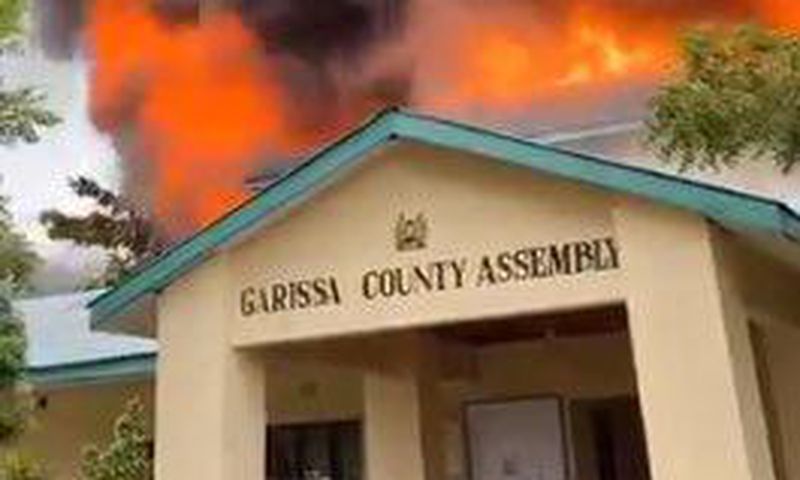 Fire breaks out at Garissa County Assembly (Video)