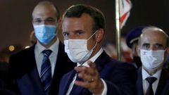 French President Emmanuel Macron, who is due in Baghdad later Wednesday, says he wants Iraqis to be given alternatives to domination by Islamist extremists or regional powers