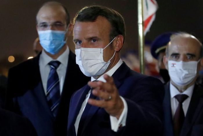 French President Emmanuel Macron, who is due in Baghdad later Wednesday, says he wants Iraqis to be given alternatives to domination by Islamist extremists or regional powers