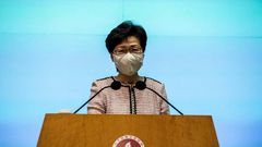 Hong Kong's Chief Executive Carrie Lam speaking to the media on September 8. She said criticism of the government would not violate any legislation