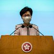 Hong Kong's Chief Executive Carrie Lam speaking to the media on September 8. She said criticism of the government would not violate any legislation